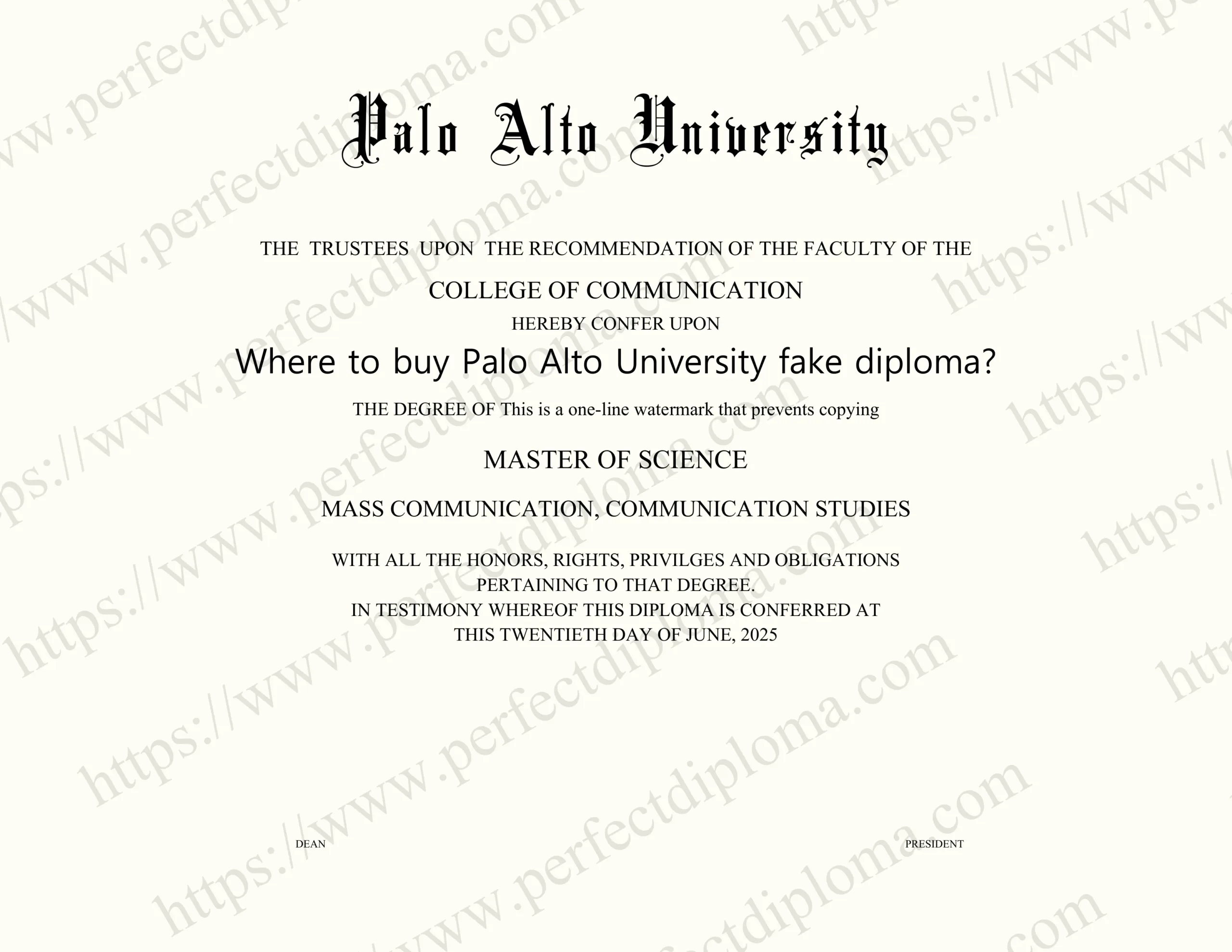 Where to buy Palo Alto University fake diploma?