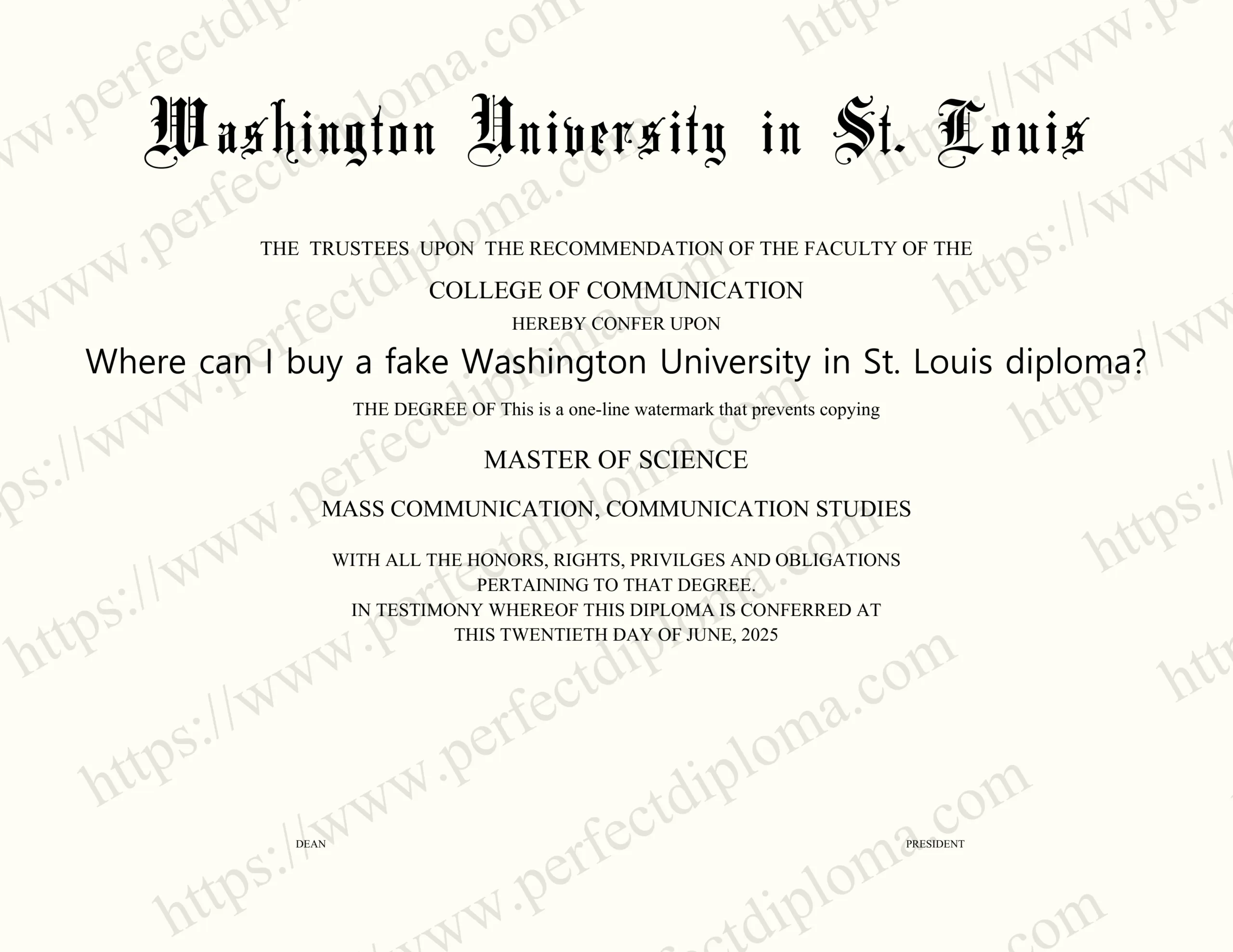 Where can I buy a fake Washington University in St. Louis diploma?