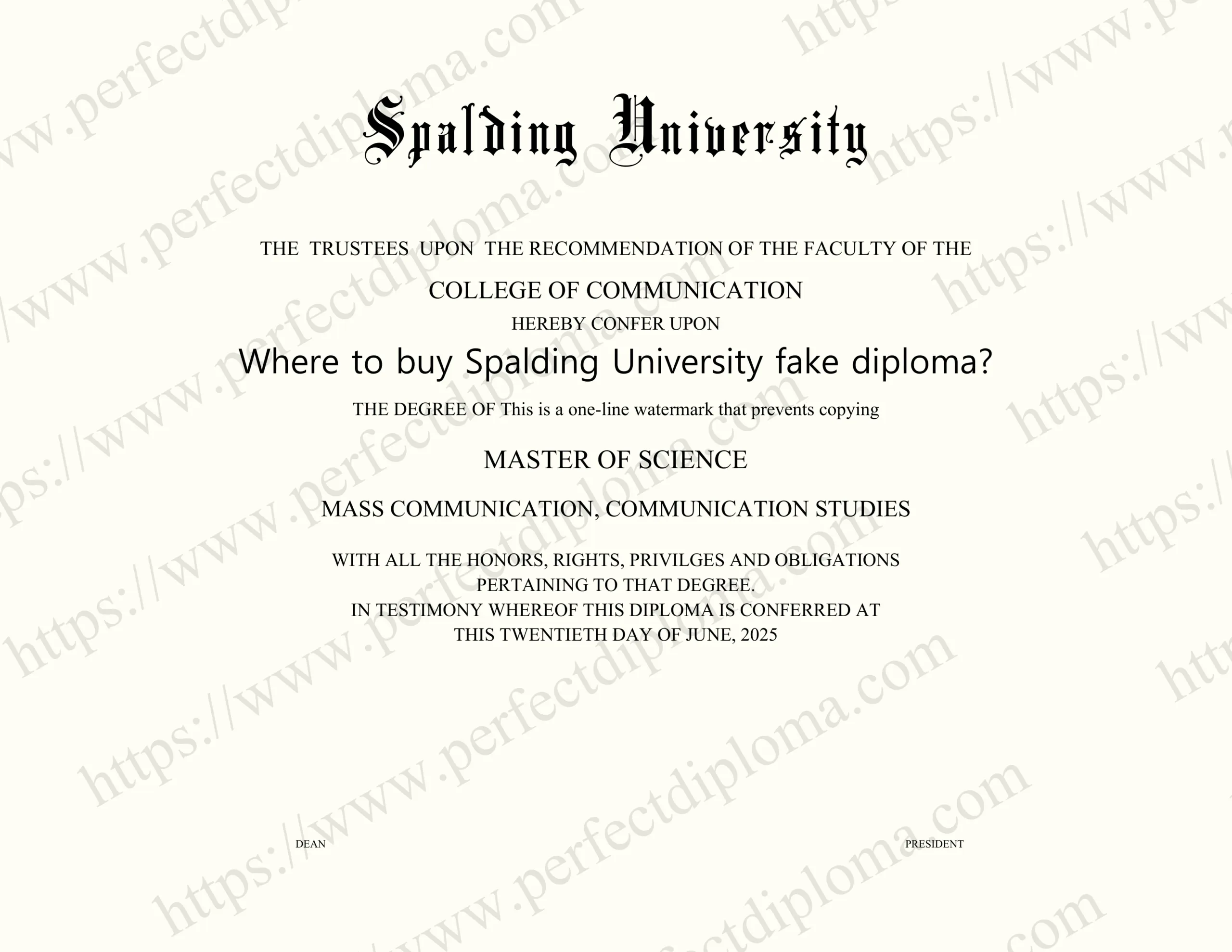 Where to buy Spalding University fake diploma?